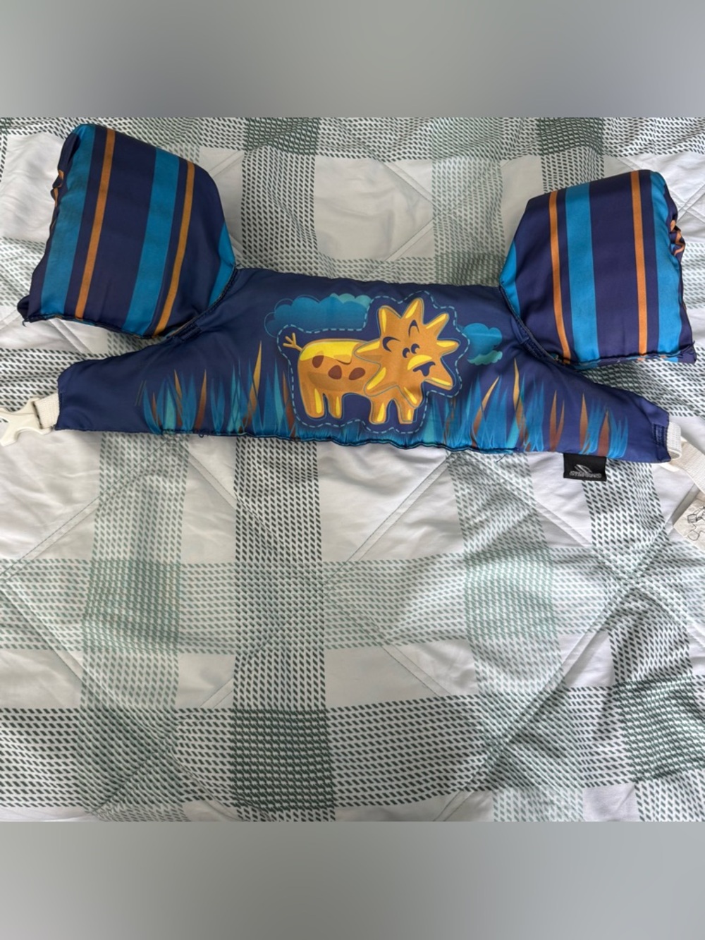 Children's Navy Swim Throw with Yellow Lion - Kids Swim Aid
